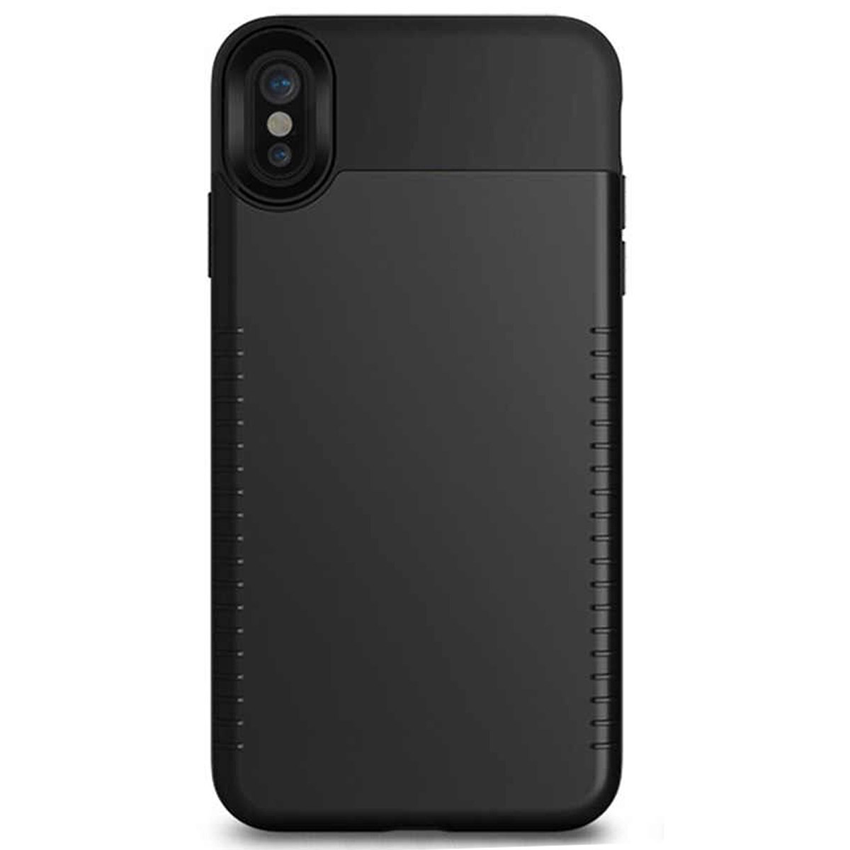 Чехол накладка WowCase для APPLE iPhone XS MAX, пластик, силикон, цвет черный