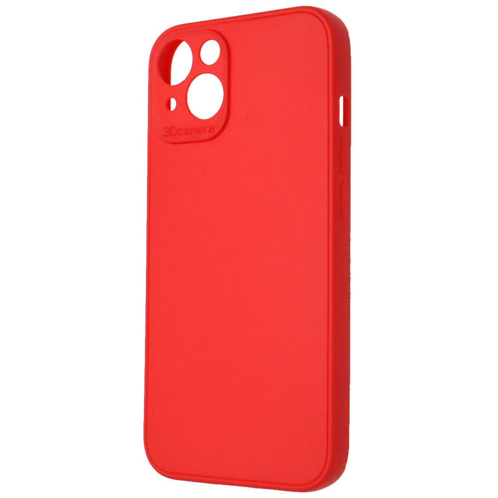 Чехол накладка для APPLE iPhone 13, защита камеры, силикон, цвет красный
