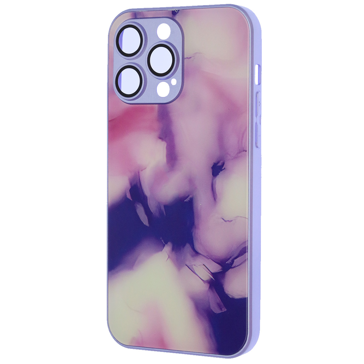 Чехол накладка AG Glass case для APPLE iPhone 14 Pro Max (6.7"), силикон, стекло, защита камеры, цвет сиреневый Чехол накладка AG Glass case для APPLE iPhone 14 Pro Max (6.7"), силикон, стекло, защита камеры, цвет сиреневый