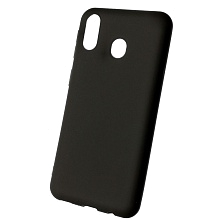 Чехол накладка для SAMSUNG Galaxy M20 (SM-M205), силикон, матовый, цвет черный. Чехол накладка для SAMSUNG Galaxy M20 (SM-M205), силикон, матовый, цвет черный.