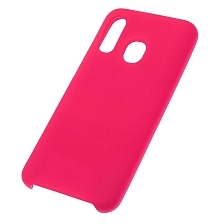 Чехол накладка Silicon Cover для SAMSUNG Galaxy A40 (SM-A405), силикон, бархат, цвет ярко розовый Чехол накладка Silicon Cover для SAMSUNG Galaxy A40 (SM-A405), силикон, бархат, цвет ярко розовый