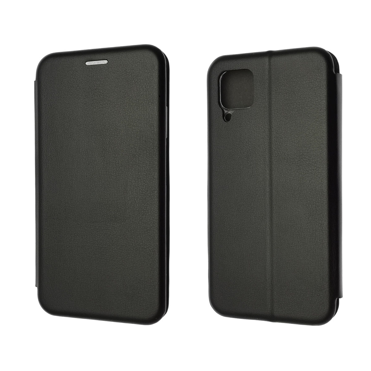 Чехол книжка STYLISH для HUAWEI P40 Lite, Nova 6 SE, Nova 7i, экокожа, визитница, цвет черный.