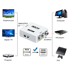Переходник, конвертер, преобразователь видеосигнала H125 Mini из AV (3 RCA) в HDMI, цвет белый Переходник, конвертер, преобразователь видеосигнала H125 Mini из AV (3 RCA) в HDMI, цвет белый