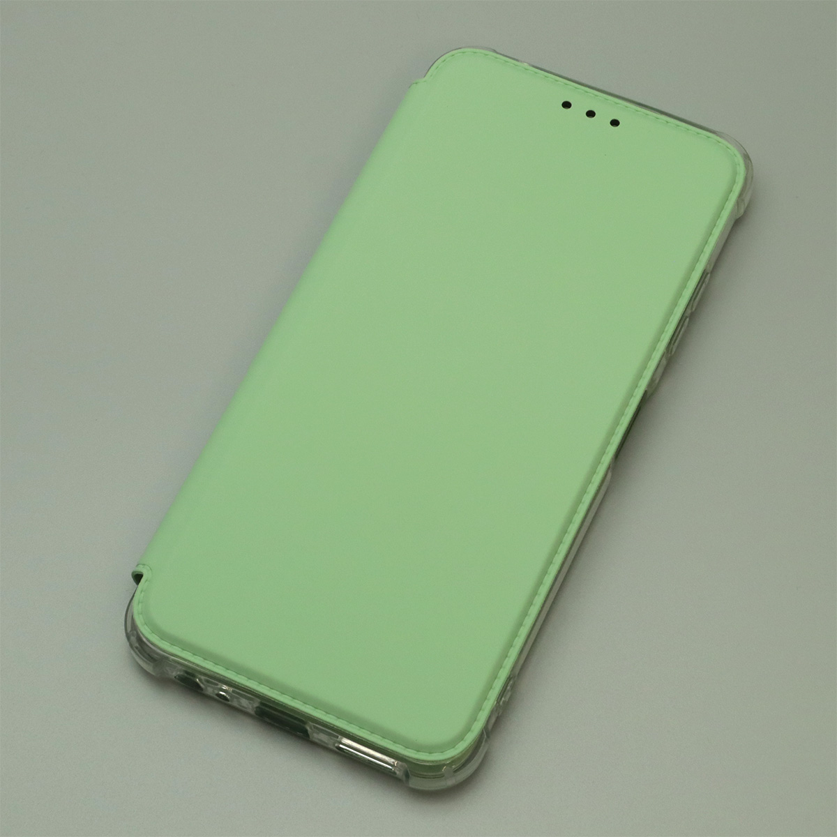 Чехол книжка для SAMSUNG Galaxy A22s 5G (SM-A226B), экокожа, визитница, цвет светло фисташковый
