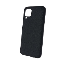 Чехол накладка для HUAWEI P40 Lite, Nova 6 SE, Nova 7i, силикон, под кожу, цвет черный.