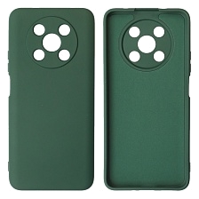 Чехол накладка NANO для HUAWEI Nova Y90, силикон, бархат, цвет темно зеленый