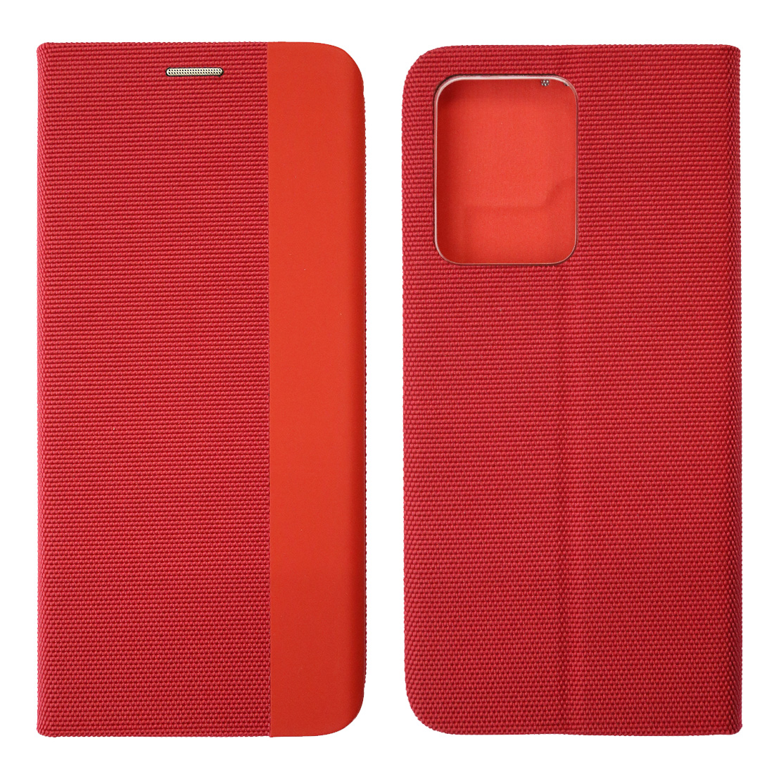 Чехол книжка MESH для XIAOMI POCO X5 Pro, текстиль, силикон, бархат, визитница, цвет красный