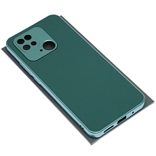 Чехол накладка для XIAOMI Redmi 10C, POCO C40, защита камеры, силикон, пластик, цвет темно зеленый Чехол накладка для XIAOMI Redmi 10C, POCO C40, защита камеры, силикон, пластик, цвет темно зеленый