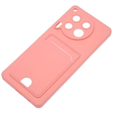 Чехол накладка BUTTON для TECNO Camon 30 4G, защита камеры, силикон, отдел для карт, цвет розовый Чехол накладка BUTTON для TECNO Camon 30 4G, защита камеры, силикон, отдел для карт, цвет розовый