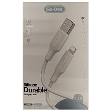 Кабель GO-DES GD-UC515IP Lightning 8 pin, 2.4A, длина 1 метр, цвет белый Кабель GO-DES GD-UC515IP Lightning 8 pin, 2.4A, длина 1 метр, цвет белый