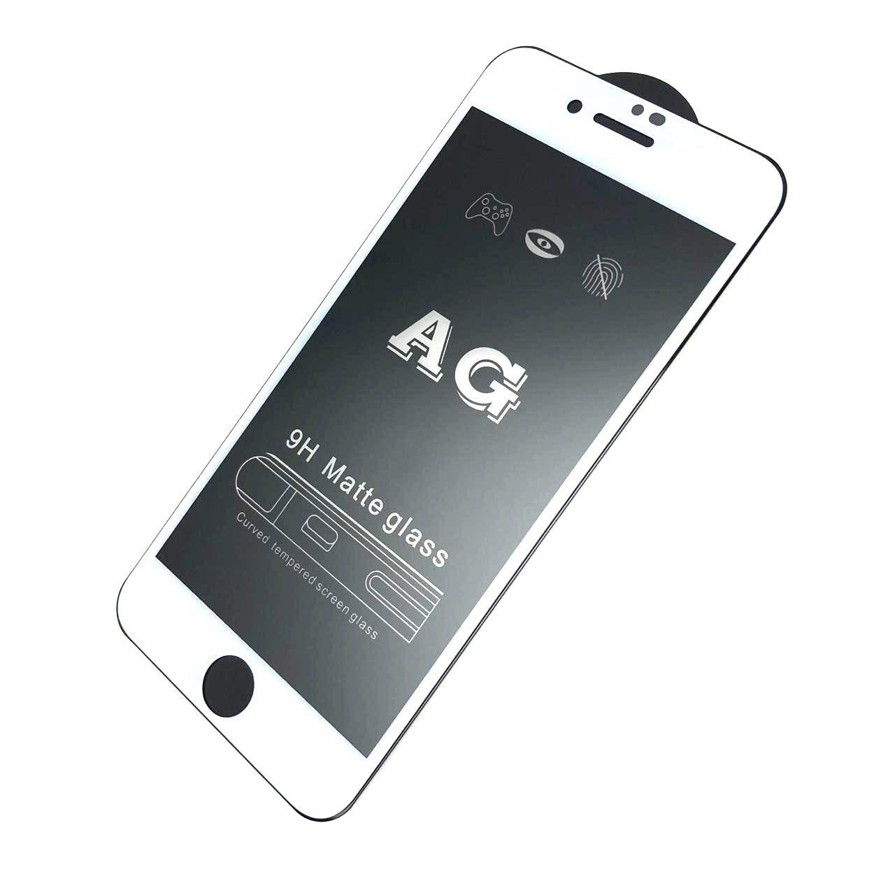 Защитное стекло AG Full Glue для APPLE iPhone 7/8 (4.7"), матовое, цвет окантовки белый. Защитное стекло AG Full Glue для APPLE iPhone 7/8 (4.7"), матовое, цвет окантовки белый.