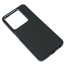 Чехол накладка для TECNO Spark Go 2024, POP 8, силикон, пластик, текстура кожи, бархат, цвет черный