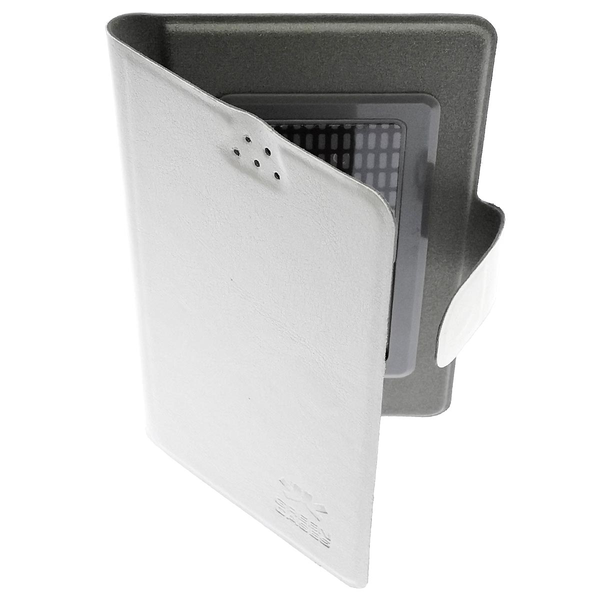 Чехол книжка универсальная GREEN CASES для смартфонов размером S, экокожа, цвет белый