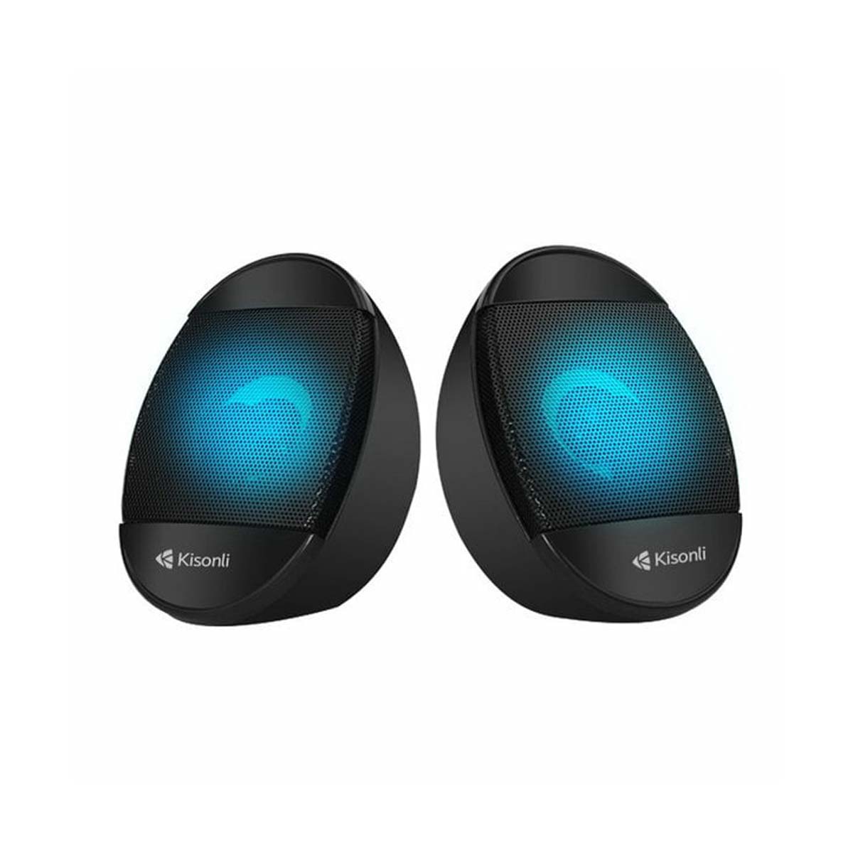 Акустическая система 2.0 Kisonli L-7070, подсветка, цвет черный (распродажа -30%)