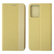 Чехол книжка MESH для XIAOMI POCO X5, Redmi Note 12 5G, текстиль, силикон, бархат, визитница, цвет золотистый