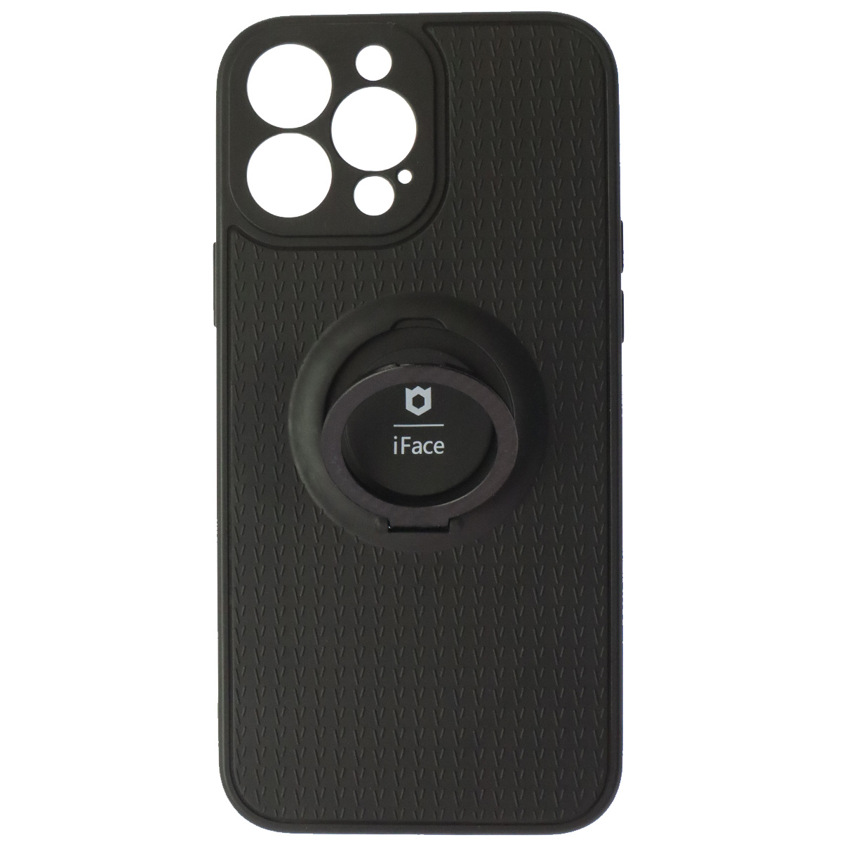 Чехол накладка iFace для APPLE iPhone 13 Pro MAX (6.7), силикон, металл, кольцо держатель, цвет черный Чехол накладка iFace для APPLE iPhone 13 Pro MAX (6.7), силикон, металл, кольцо держатель, цвет черный
