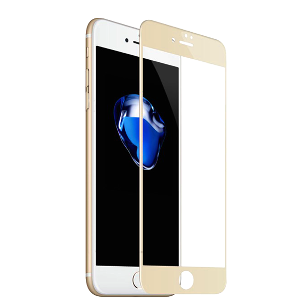 Защитное стекло 4D для APPLE iPhone 6/6S plus (5,5") золотой кант Monarch.