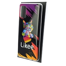 Чехол накладка Vinil для SAMSUNG Galaxy A41 (SM-A415), силикон, рисунок Likee Cat, цвет черный Чехол накладка Vinil для SAMSUNG Galaxy A41 (SM-A415), силикон, рисунок Likee Cat, цвет черный