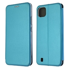 Чехол книжка STYLISH для Realme C20, экокожа, визитница, цвет голубой Чехол книжка STYLISH для Realme C20, экокожа, визитница, цвет голубой