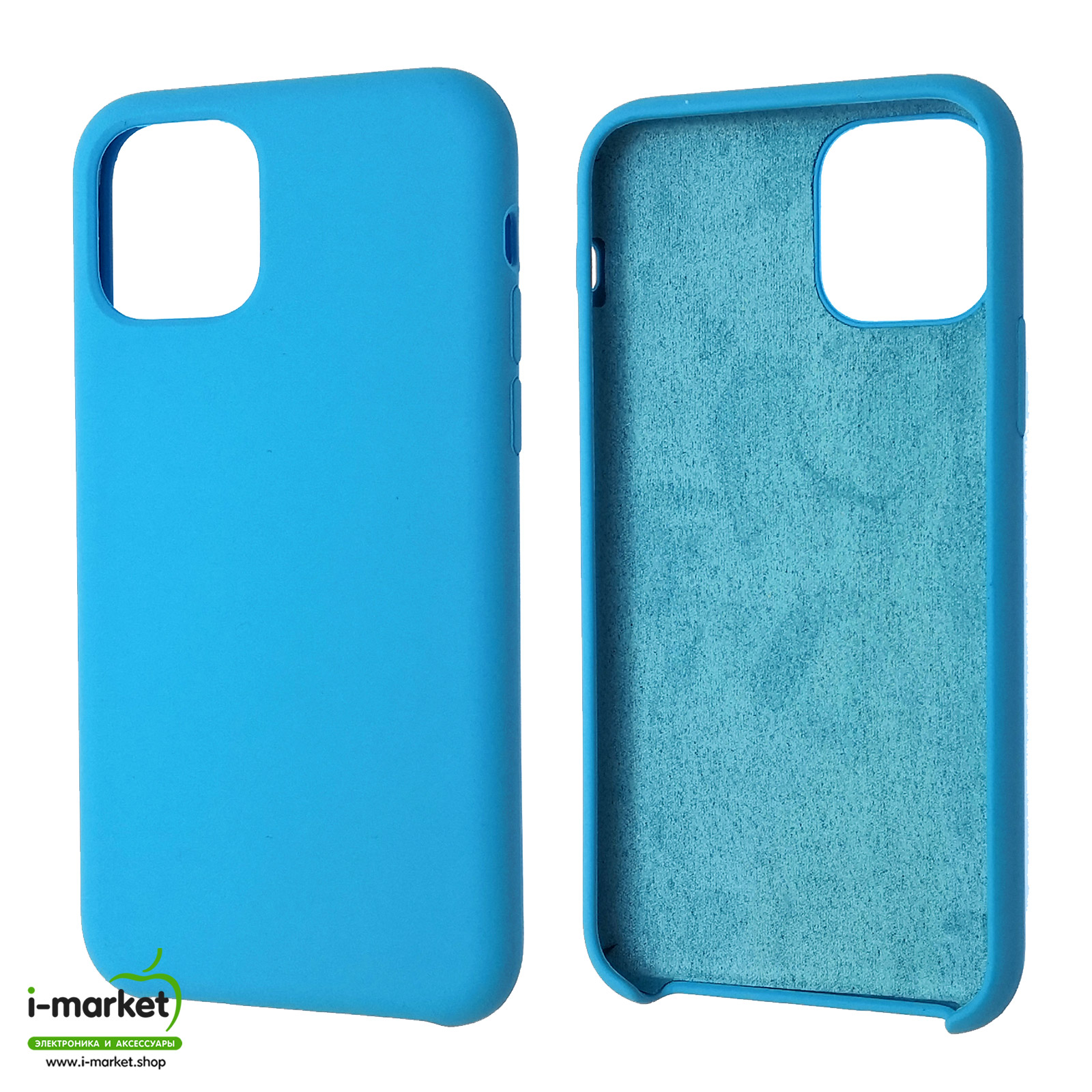 Чехол накладка Silicon Case для APPLE iPhone 11 Pro 2019, силикон, бархат, цвет голубой Чехол накладка Silicon Case для APPLE iPhone 11 Pro 2019, силикон, бархат, цвет голубой