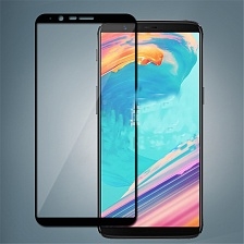 Защитное стекло 2D Full glass для One Plus 5-T /тех.пак/ черный.