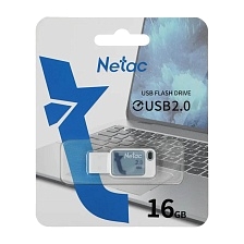 Флешка USB 2.0 16GB NETAC UA31, цвет бело синий