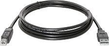 Кабель AM-BM DEFENDER USB04-10 для принтера, сканера, МФУ, USB2.0, 3.0 м, цвет черный