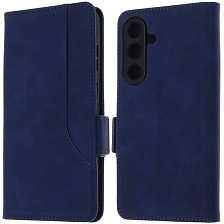 Чехол книжка NICE для SAMSUNG Galaxy S25 FE, защита камеры, экокожа, силикон, цвет темно синий