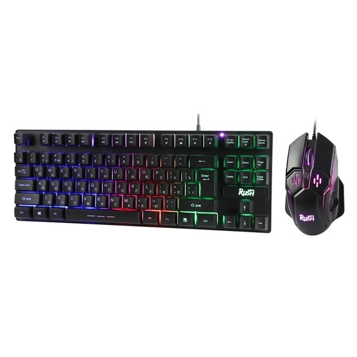 Игровой набор мышь, клавиатура, SMARTBUY Rush Comrade, USB, с подсветкой, цвет черный (распродажа -30%)