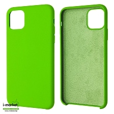 Чехол накладка Silicon Case для APPLE iPhone 11 Pro MAX 2019, силикон, бархат, цвет салатовый Чехол накладка Silicon Case для APPLE iPhone 11 Pro MAX 2019, силикон, бархат, цвет салатовый