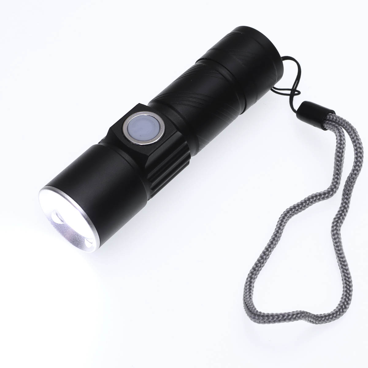 Фонарь ручной светодиодный LED FLASHLIGHT RECHARGEBLE Model 105, цвет черный