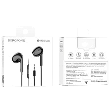 Гарнитура (наушники с микрофоном) проводная, BOROFONE BM80 Max Gorgeous, разъем Jack 3.5 мм, цвет черный Гарнитура (наушники с микрофоном) проводная, BOROFONE BM80 Max Gorgeous, разъем Jack 3.5 мм, цвет черный