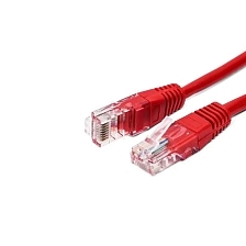 Патч-корд Filum FL-U5-5M-R U/UTP Cat 5e 26AWG (7x0.16 мм), сетевой кабель для интернета, длина 5 метров, омедненный алюминий (CCA), PVC, цвет красный