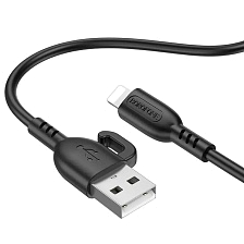 Кабель BOROFONE BX91 Symbol Lightning 8 pin, 2.4A, длина 1 метр, с крючком, цвет черный Кабель BOROFONE BX91 Symbol Lightning 8 pin, 2.4A, длина 1 метр, с крючком, цвет черный