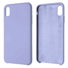 Чехол накладка Silicon Case для APPLE iPhone XS MAX, силикон, бархат, цвет сиреневый Чехол накладка Silicon Case для APPLE iPhone XS MAX, силикон, бархат, цвет сиреневый
