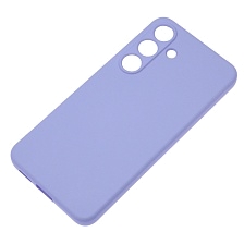 Чехол накладка NANO для SAMSUNG Galaxy S24, Galaxy S25, защита камеры, силикон, бархат, цвет сиреневый