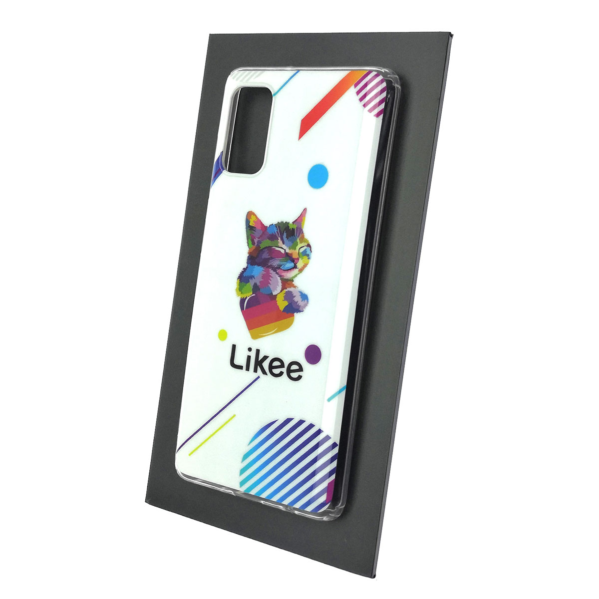 Чехол накладка Vinil для SAMSUNG Galaxy A41 (SM-A415), силикон, рисунок Likee Cat.