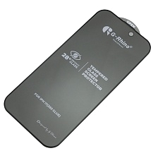 Защитное стекло Антишпион G-Rhino 28° (380 Glue) для APPLE iPhone 16 Pro, iPhone 17, цвет окантовки черный