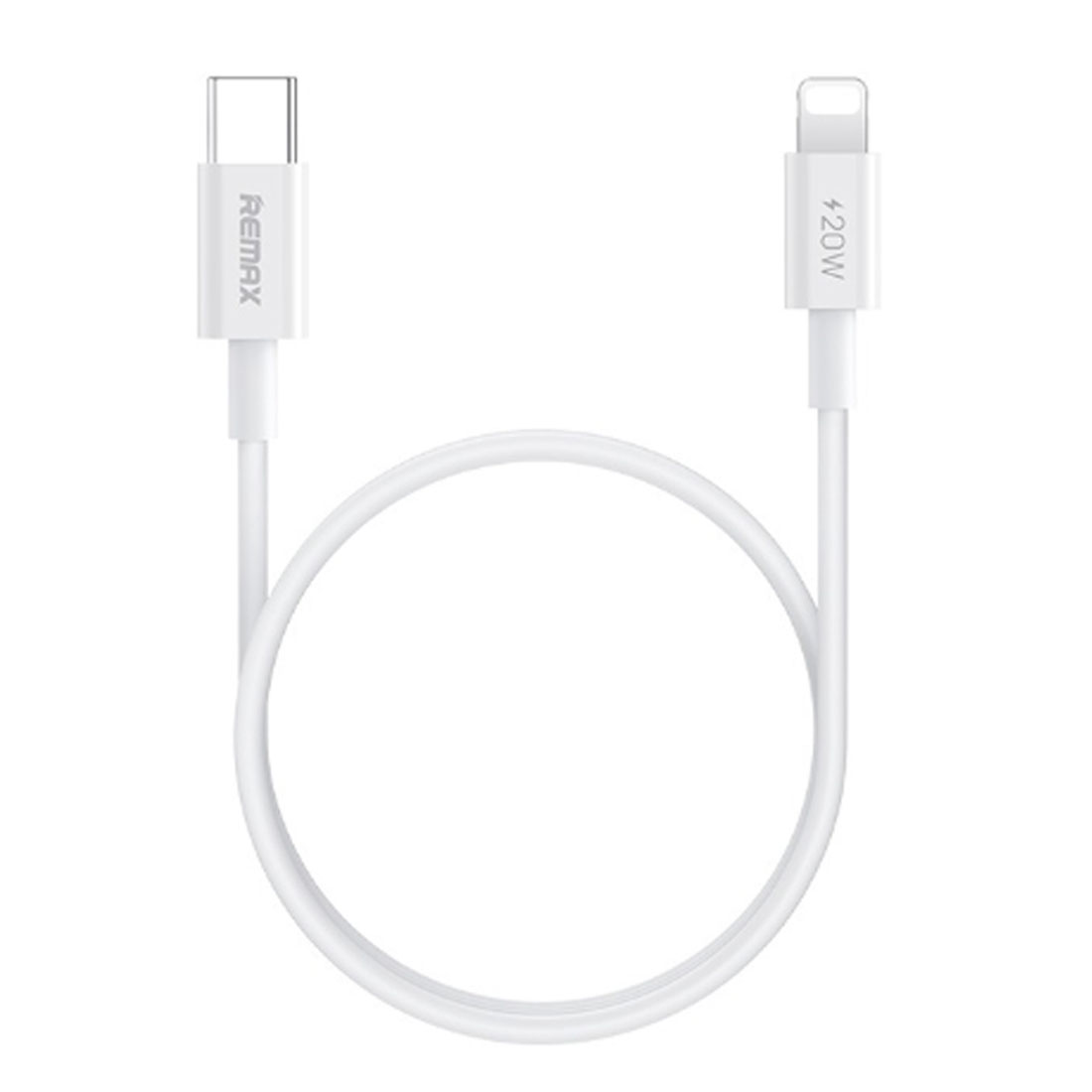 Кабель REMAX RC-C026 USB Type C на Lightning 8 pin, 20W, длина 1 метр, цвет белый Кабель REMAX RC-C026 USB Type C на Lightning 8 pin, 20W, длина 1 метр, цвет белый