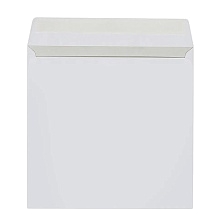 Конверт под СD, DVD диски, клейкий клапан, без окна, цвет белый