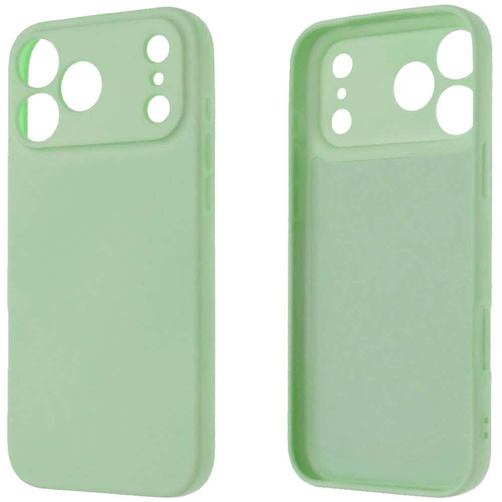 Чехол накладка Silicone Case для APPLE iPhone 17 Pro Max, защита камеры, силикон, бархат, цвет бирюзовый