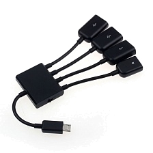 Концентратор USB HUB OTG MICRO 2.0 4 ports.