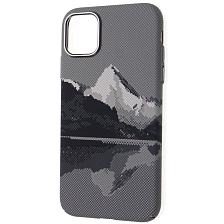 Чехол накладка FreeAir с поддержкой MagSafe для APPLE iPhone 11, пластик, светится в темноте, рисунок Гора, цвет серый Чехол накладка FreeAir с поддержкой MagSafe для APPLE iPhone 11, пластик, светится в темноте, рисунок Гора, цвет серый