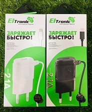 СЗУ (адаптер питания) USB 5.0V - 2.1A с кабелем Lightning 8-pin чёрный, слитный, ELTronic арт. 5562. СЗУ (адаптер питания) USB 5.0V - 2.1A с кабелем Lightning 8-pin чёрный, слитный, ELTronic арт. 5562.