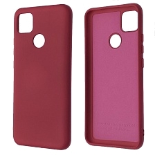 Чехол накладка Silicon Cover для XIAOMI Redmi 9C, Redmi 10A, силикон, бархат, цвет бордовый