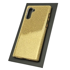 Чехол накладка Shine для SAMSUNG Galaxy Note 10 (SM-N970), силикон, блестки, цвет золотистый Чехол накладка Shine для SAMSUNG Galaxy Note 10 (SM-N970), силикон, блестки, цвет золотистый
