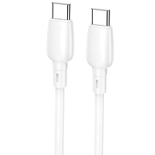 Кабель BOROFONE BX93 USB Type C на Type C, 60W, 3A, длина 1 метр, цвет белый