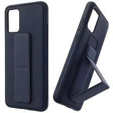 Чехол накладка L NANO для SAMSUNG Galaxy A02S (SM-A025F), силикон, держатель, цвет темно синий