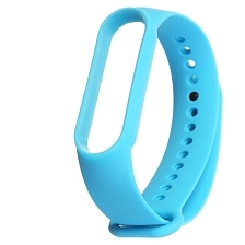 Сменный ремешок для фитнес браслета, смарт часов XIAOMI Mi Band 5, цвет светло синий. Сменный ремешок для фитнес браслета, смарт часов XIAOMI Mi Band 5, цвет светло синий.
