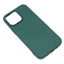 Чехол накладка NANO для APPLE iPhone 16 Pro Max (6.9"), силикон, бархат, цвет темно зеленый